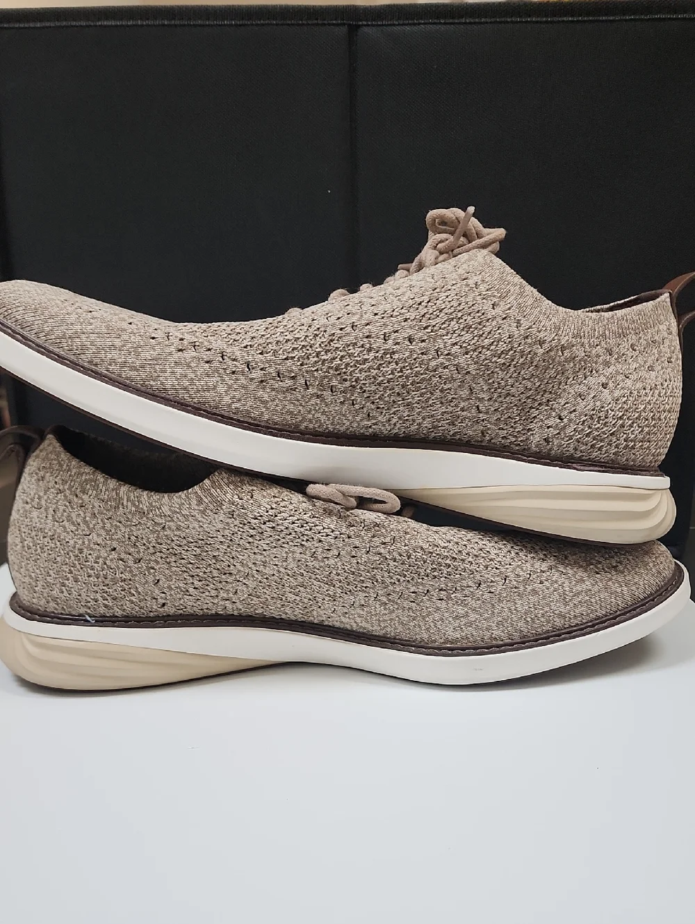 Cole Haan Size 10.5m Men's Casual Knit Lace-Up Shoes - Beige